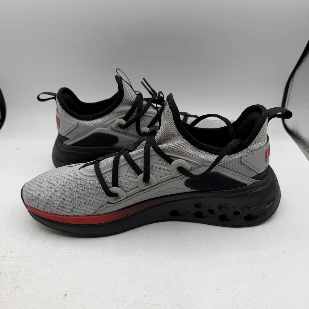 Puma Softride Frequence Street Shoes Mens Sz 10 Grey Red Sneakers 311727-05